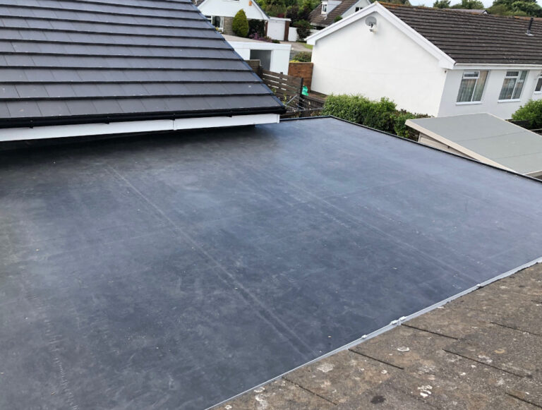 Garage flat roofing installation in Dorset